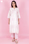 Chanderi Silk Kurta And Pant Set With Block Print